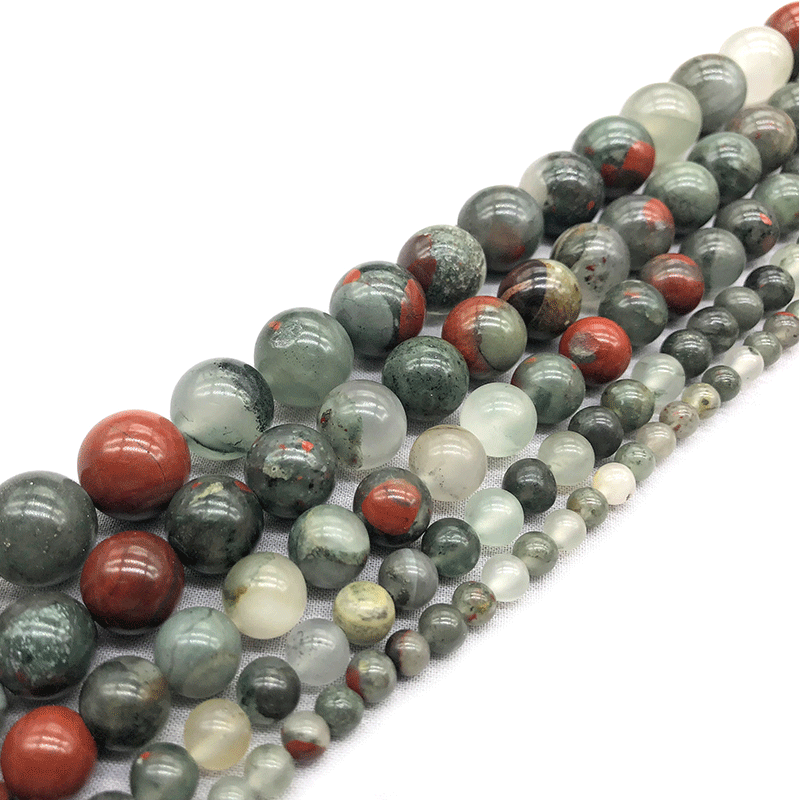 20 mm Bloodstone Chakra Gemstone Boules pour le soulagement du stress Méditation Équilibrant la décoration de la maison Balques Crystal sphères polies