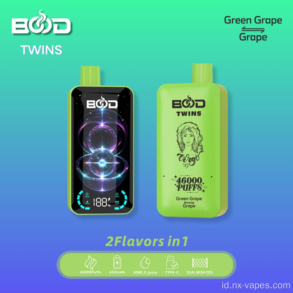 BOOD TWINS 46000 Puffs Vape Pen Wholesale