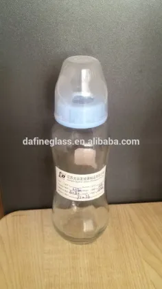 250ml glass milk bottles baby feeding bottles with the milk cap