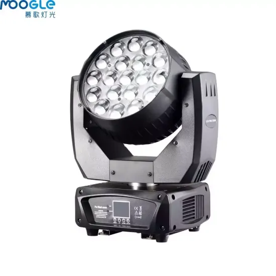 RGBW 4in1 Zoom Beam Wash LED Moving Head Stage Light 19x15w