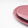 Set di stoviglie in glassate in glassata rossa set di piatti in porcellana in ceramica da 20 pezzi