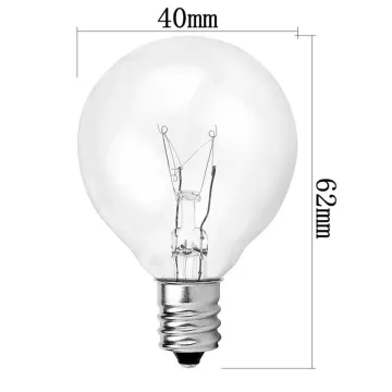E12 Base G40 Glass Shell Replacement Bulbs