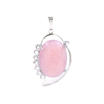 Natural Rose Quartz Healing Crystal Necklace ASTRYAS Heart Shaped Chakra Stone Reiki Pendant for Womens