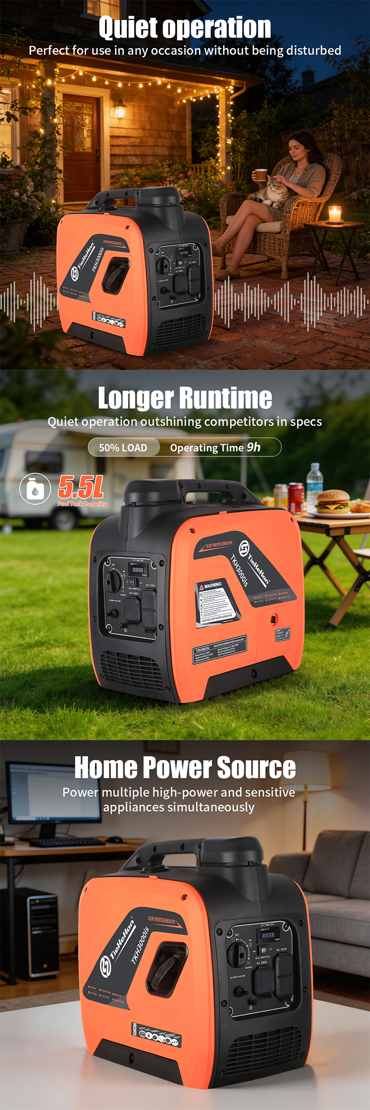 Silent Gasoline Generator