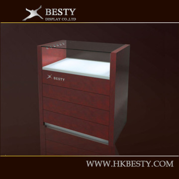 Hot sale jewelry glass storage cabinet with led lights