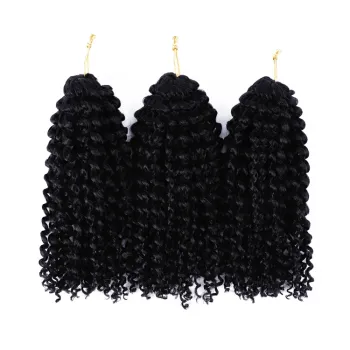Aisi Hair Hot Selling Cheap Black High Temperature Fiber For Black Women Marly Bob Synthetic Crochet Braiding Hair Extensions