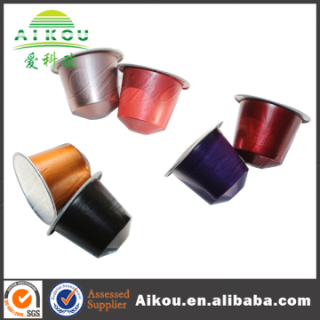 disposable smooth wall aluminum foil coffee capsule factory price