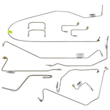 Jeep Front and Rear Brake Line Kits 3/16\" Steel Stainless Steel Double Flared Bubble Flared Ends