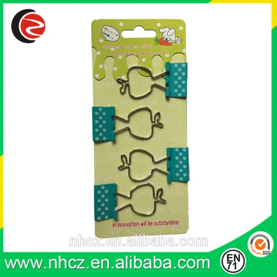 Stationery 25MM Blue Apple Shaped Binder Clips card set