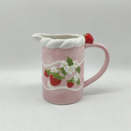 Strawberry Pattern Ceramic Jar