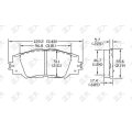 Brake pad of Toyota Corolla D1210