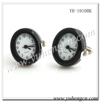 YH-1910BK Novelty Oval Black Working Watch Cufflinks,Functional Clock Cufflinks                        
                                                Quality Choice