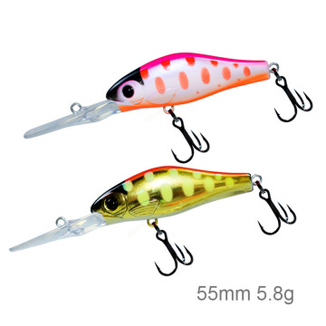 Pesciolino galleggiante 55mm 5,8 g esche artificiali duri per trota e pesce persico