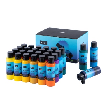 Großhandel 60 ml/24 Farben Acrylfarbe Set für beschichtete Leinwand und Glas