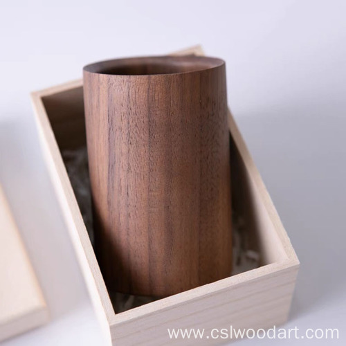 wooden Pen Holder Stand Cup for Desk