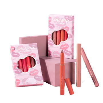Rotatable Long-Lasting Moisturizing Lipstick Pen with Lipliner Set