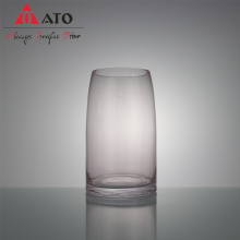 ATO Home Decoration Tabletop Flowers Pink Glass Vase