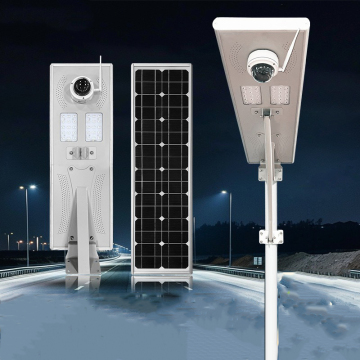 Outdoor Waterproof High Lumen Solar-Powered Security LED Street Light with Integrated Camera