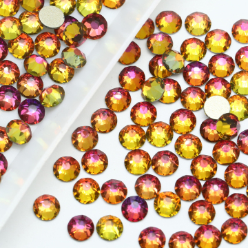 Red Flame Xirius Flat Back Crystal Stones - 288pcs/bag - Wholesale Glass Rhinestone Beads SS30 16 Cut Face