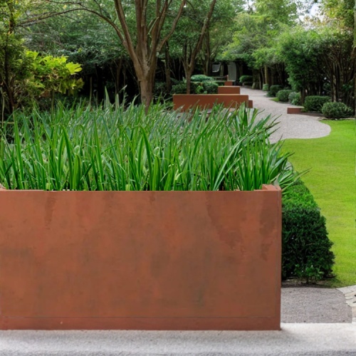 Outdoor Perforated Corten Planter