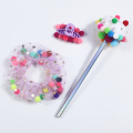 Factory new pompom net headwear 3 pieces