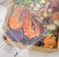 Одноразовые контейнеры для фруктов ящики для пищевых продуктов из крафт-бумаги