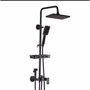 비데 스프레이 어로 놓이는 잘 고정 된 현대 디자인 목욕탕 목욕 강우 샤워 믹서