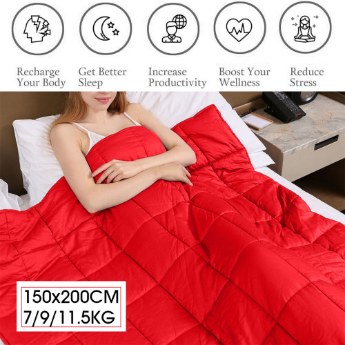 Red 150x200CM 7/9/11.5KG Weighted Blanket for Adult Gravity Blankets Decompression Sleep Aid Pressure Weighted Quilt