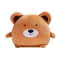 Small brown bear stuffed hand warm pillow