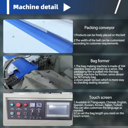 Automatic Nougat Candy Marshmallow Flow Pack Cheese Sticks Peanut Crisp Pillow Packing Machine