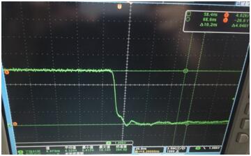 Fast edge of HV pulse in detail