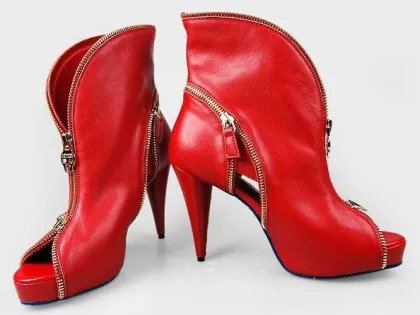 Red Women Sandals Boots (Hcy02-039)