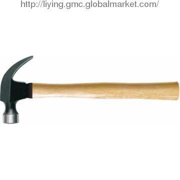 American type claw hammer with wooden hadle