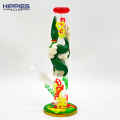 Hand Painted Bong with 420 Leaf demon