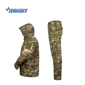 Multicam Wind Resistant Outdoor Warm Cotton Uniform Winter Suit - Tactical Clothing