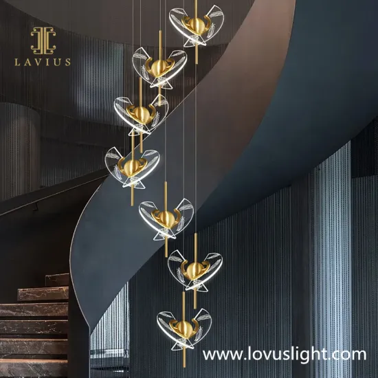 Small creative modeling custom long chandelier Villa decoration custom chandelier