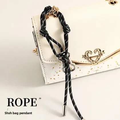 Nylon Rope Bracelet with Red Bag Pendant - Miu Department Couple Key Chain