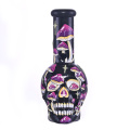 Hippiesgiesgiesgiess de 7.9 pulgadas, bong de vaso de precipitados de vidrio humano dibujado a mano, linda tubería de hongos con brillo en la oscuridad, vidrio de borosilicato