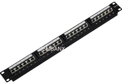 Cat5e 24 Ports Angled Patch Panel 