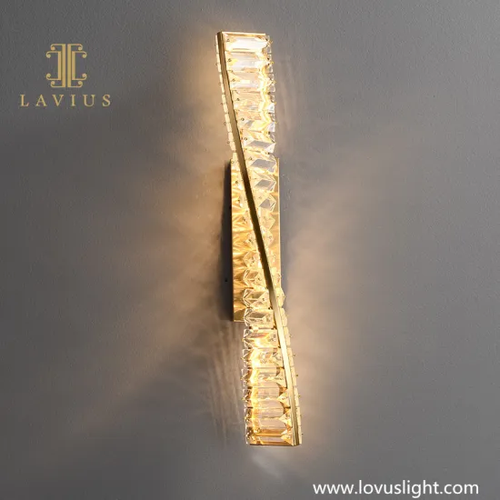 Gold Crystal Custom Wall Light Hotel Corridor Wall Light Project Custom Wall Light