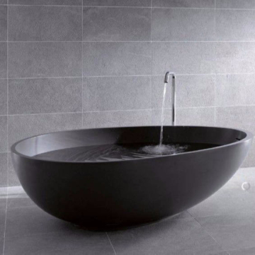 अच्छी कीमत लक्जरी शुद्ध काले संगमरमर बाथटब BS-8608