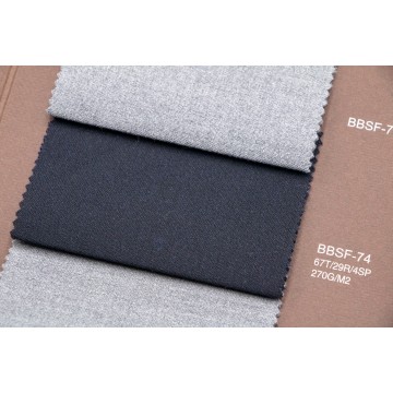 Black Crepe Solution-Dyed TR Fabric