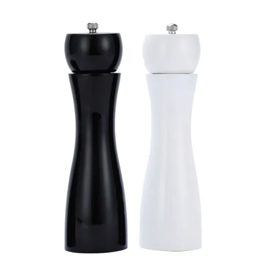 Wooden pepper mill with painting color