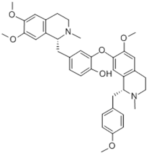 Phenol,4-[[(1S)-1,2,3,4-tetrahydro-6,7-dimethoxy-2-methyl-1-isoquinolinyl]methyl]-2-[[(1R)-1,2,3,4-tetrahydro-6-methoxy-1-[(4-methoxyphenyl)methyl]-2-methyl-7-isoquinolinyl]oxy]- CAS 2292-16-2