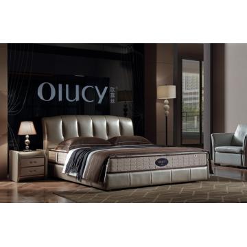 Curved Leather Soft Bed