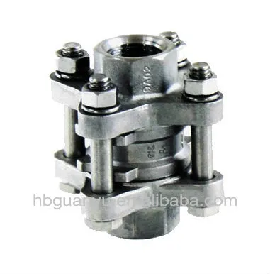 3pc Stainless Steel Spring Loaded Check Valve 1000psi ISO9001 / CE certified