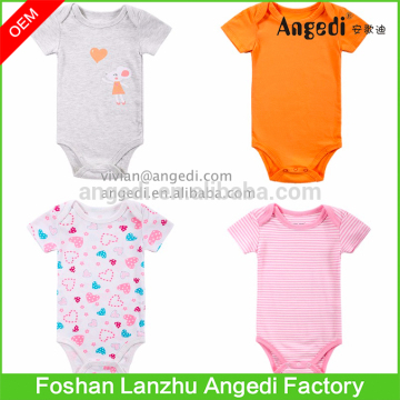 Baby Clothing 2016 New Newborn Infant's 100% organic cotton Romper Summer short Sleeve baby onesie
