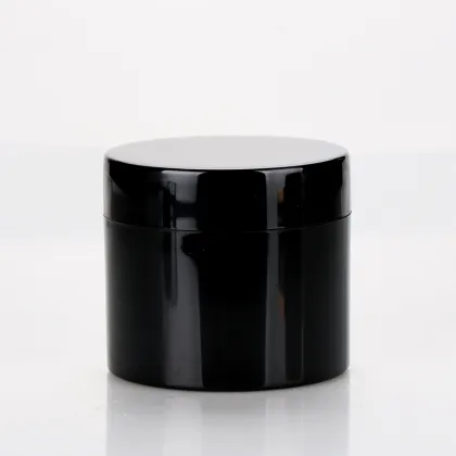Customized Matte Black Plastic Skin Care Packing Jar - UV Gel Jar
