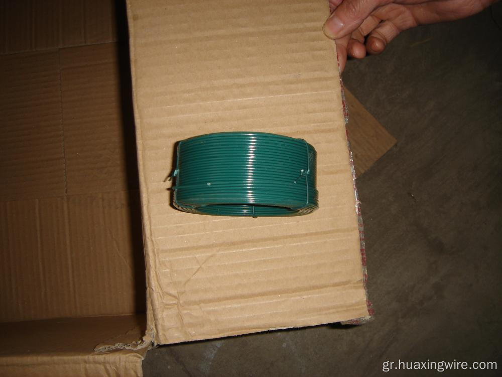PVC επικαλυμμένο πράσινο έγχρωμο μεταλλικό σύρμα
