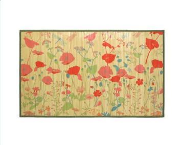 Impreso flor de bambú puerta Mat /Bathmat